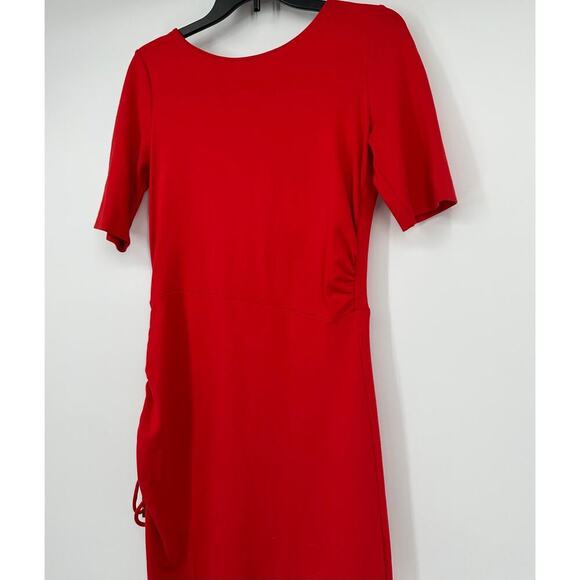Escada Duquax Ruched Side Jersey Knit Shift Dress - Picture 3 of 7